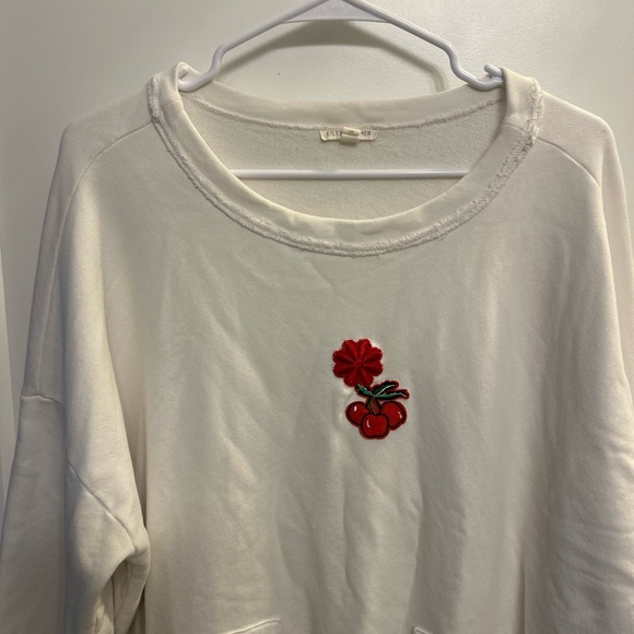 Eileen Fisher Pocket Crew with Cherry - Picture 2 of 11